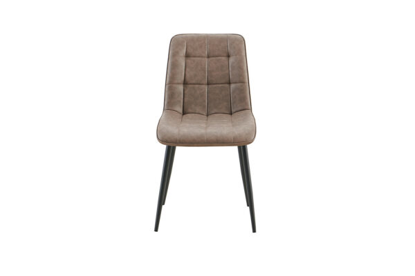 Chaise en PU disponible en trois coloris avec metal noir