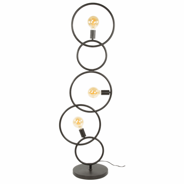 Lampadaire LOOP en metal avec ampoules a filament