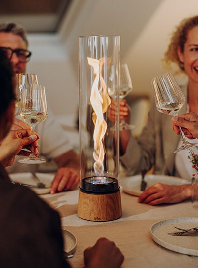 Coffret cadeau cheminée de table höfats SPIN 900 et 1200 chez Bois et Déco