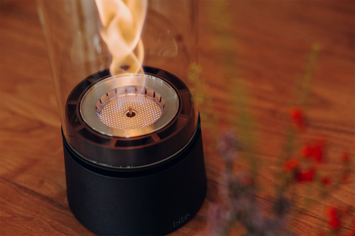 Coffret cadeau cheminée de table höfats SPIN 900 et 1200 chez Bois et Déco