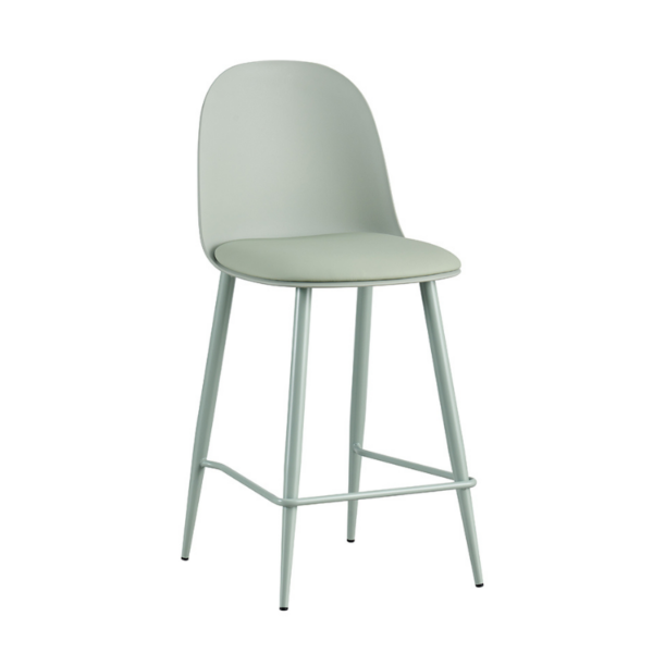 Chaise haute de bar colorée vert sauge disponible dans plusieurs coloris