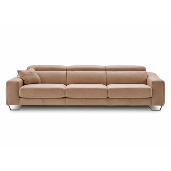 Canapé CINTHIA fabriqué en Espagne, personnalisable avec assise relax électrique ou assise coulissante pour donner place a une méridienne