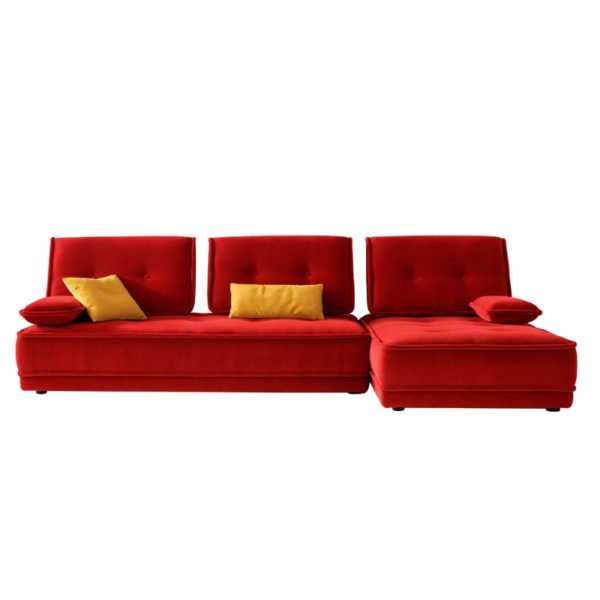 Canapé italien TANGRAM fabriqué par la maison AERRE ITALIE est entièrement personnalisable : dimensions, coloris, tissus, avec ou sans pieds