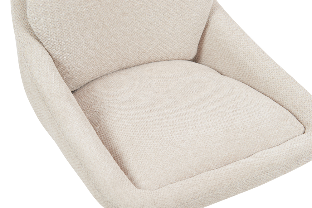 Chaise de bar SABINE réglable en hauteur coloris écru/blanc.