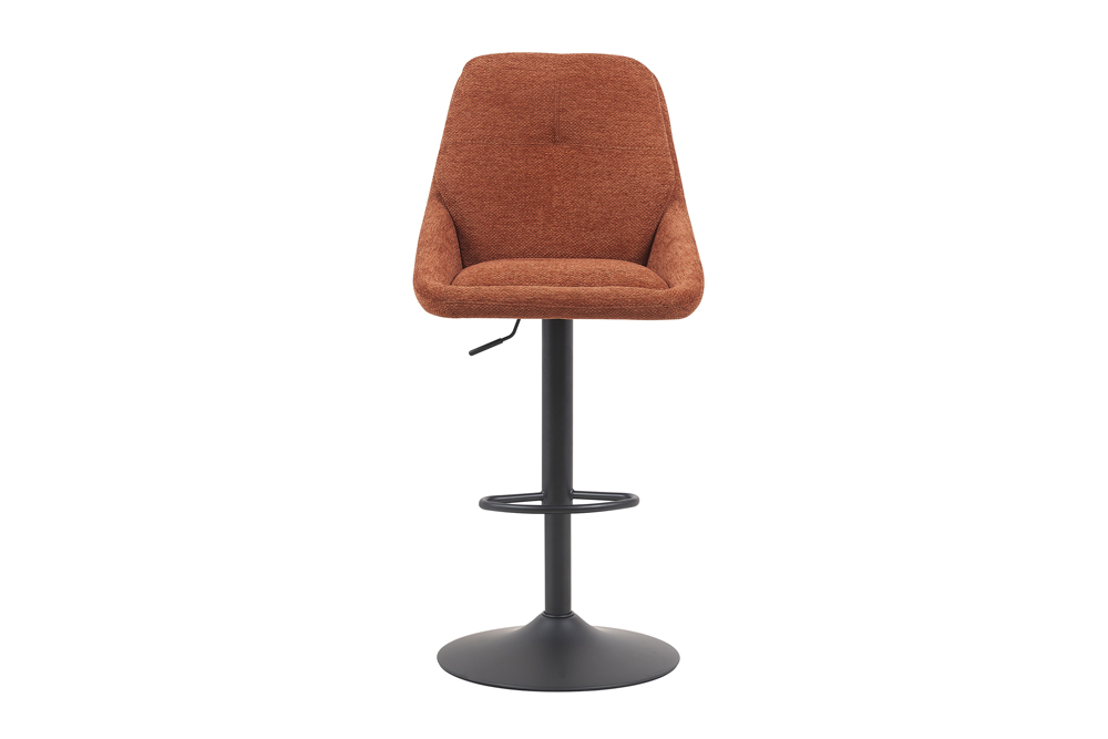 Chaise de bar SABINE réglable en hauteur coloris rouille.