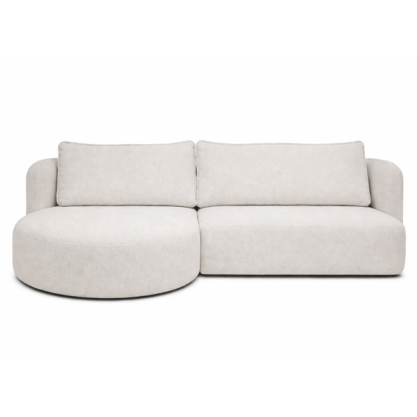 Canapé OSLO avec méridienne arrondie. Entièrement modulable. Disponibles dans plusieurs coloris.