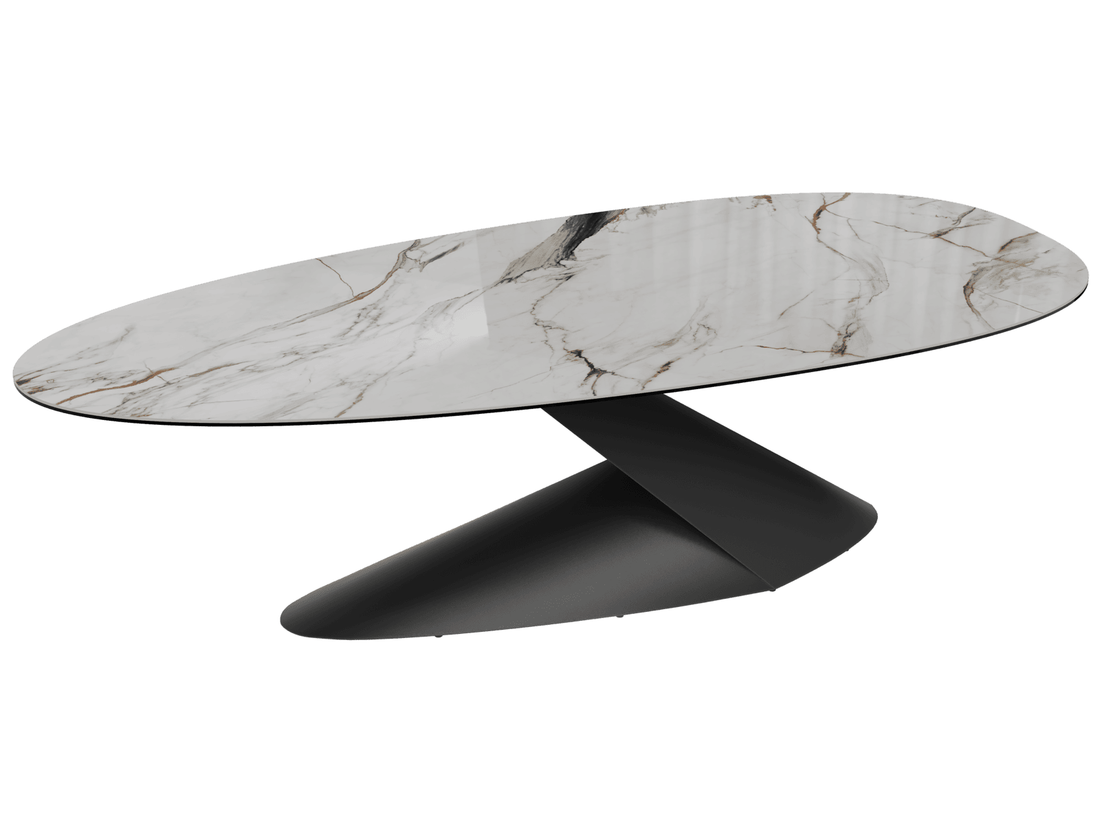 PROXIMA, une tablee en céramique au design organique fabriquée par AKANTE. Plusieurs céramiques au choix.