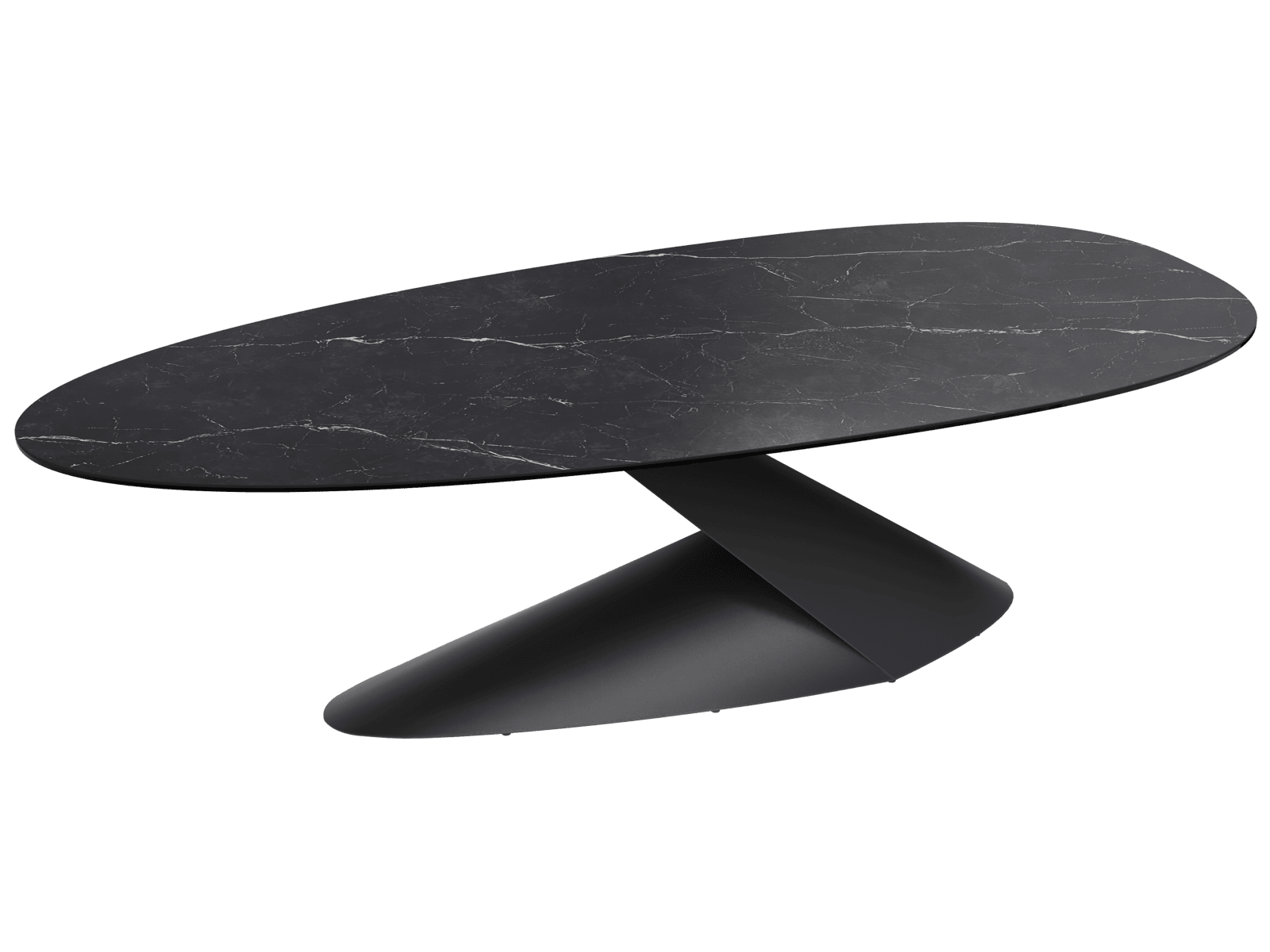 PROXIMA, une tablee en céramique au design organique fabriquée par AKANTE. Plusieurs céramiques au choix.