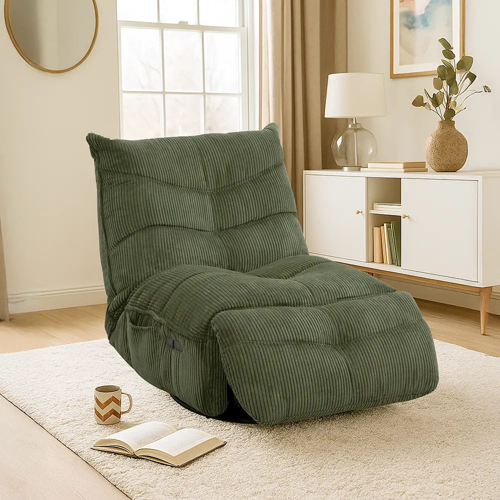 SMOOTHIE, le fauteuil électrique relax en velours côtelé disponible en plusieurs coloris