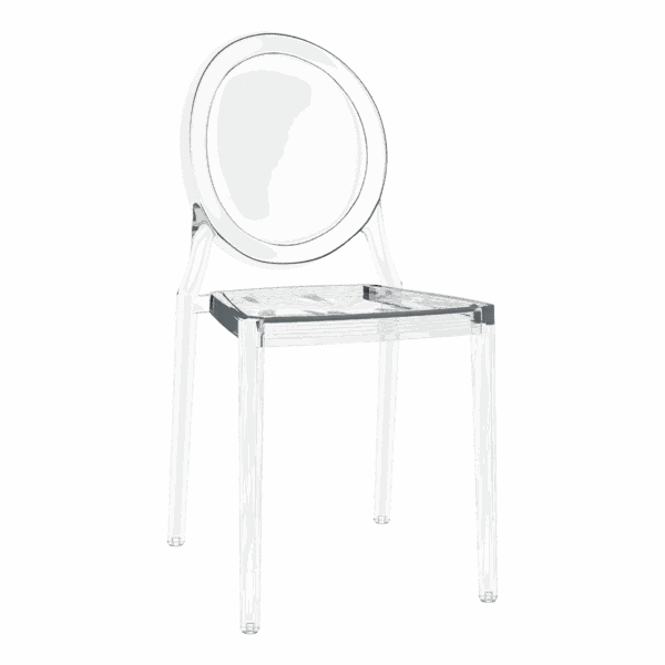 Chaise LAFAYETTE en polycarbonate transparent