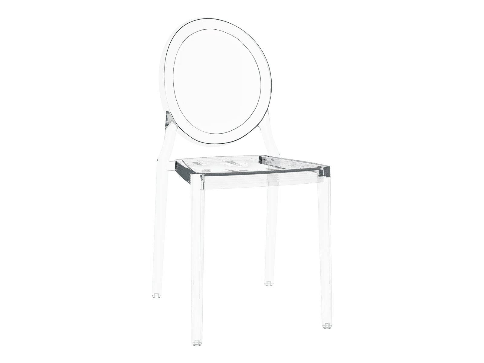 Chaise LAFAYETTE en polycarbonate transparent
