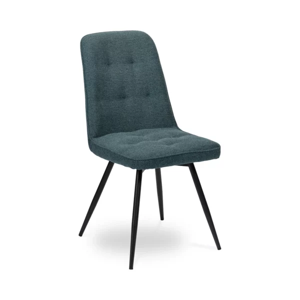 Chaise CLARA en tissu et pied métal disponible dans 8 coloris différents. Excellent rapport qualité prix