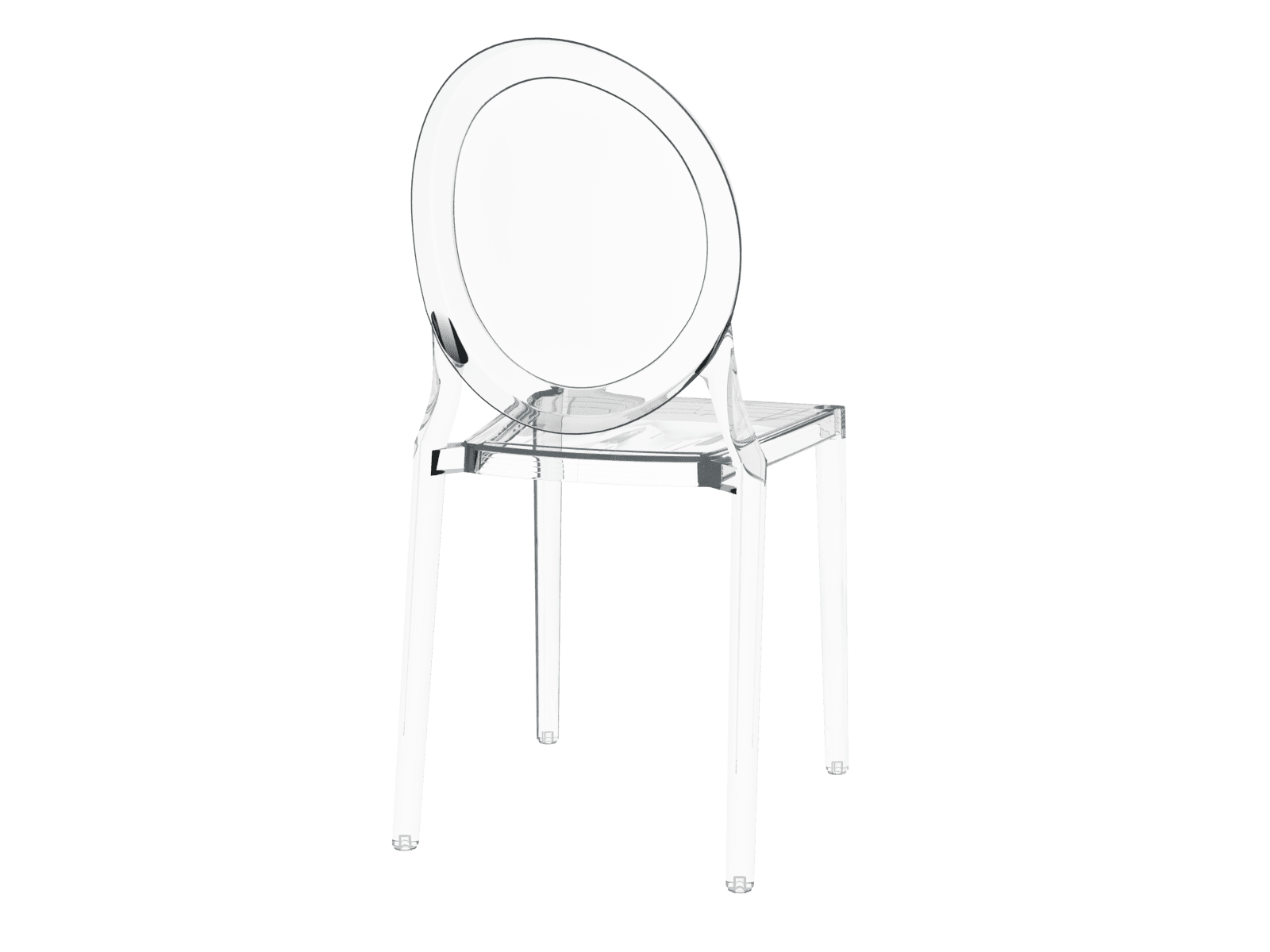 Chaise LAFAYETTE en polycarbonate transparent