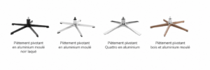 Piètement disponibles pour le fauteuil TIMEOUT