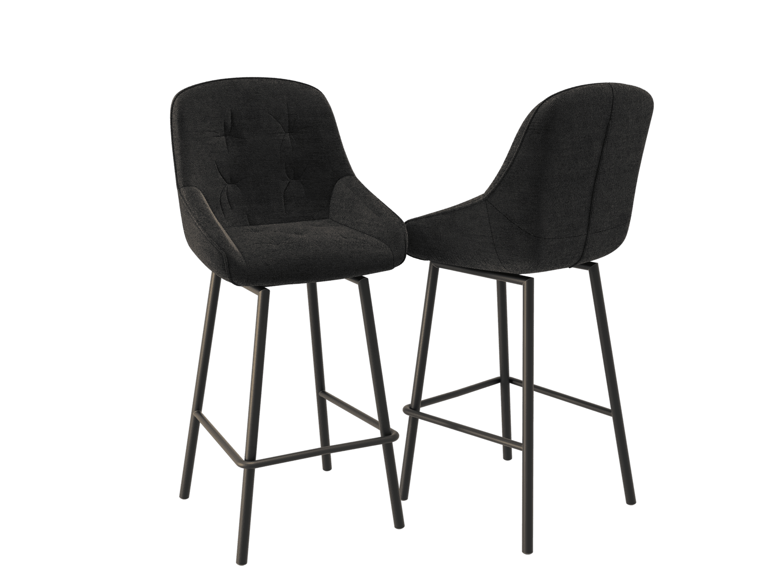 Tabouret de bar anthracite disponibles en hauteur d'assise 65cm et 75 cm et dans plusieurs coloris.
