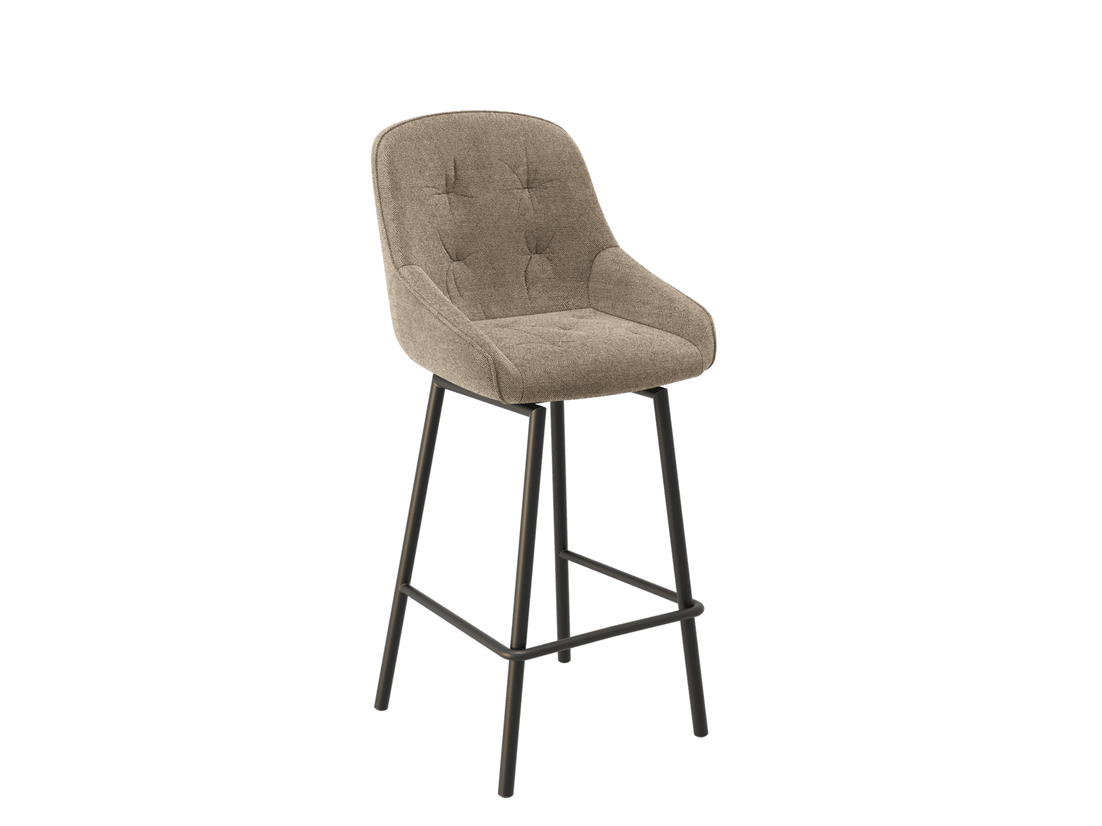 Tabouret de bar beige disponibles en hauteur d'assise 65cm et 75 cm et dans plusieurs coloris.