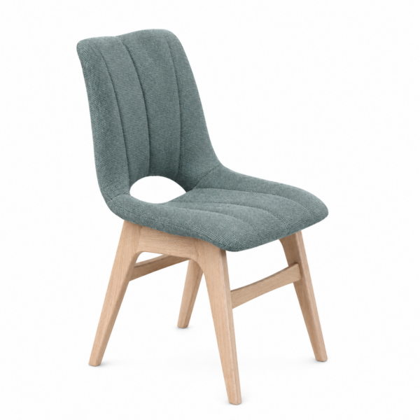 CHAISE ROMY de chez LELIEVRE avec piètement en chêne massif. 6 coloris au choix
